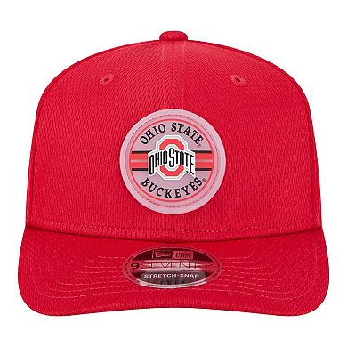 Men's New Era Scarlet Ohio State Buckeyes Patched 9SEVENTY Stretch-Snap Adjustable Hat
