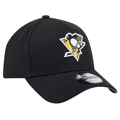 Men's New Era Black Pittsburgh Penguins Core A-Frame 9FORTY Adjustable Hat