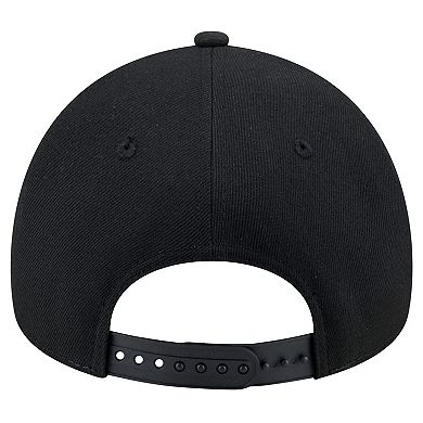 Men's New Era Black Pittsburgh Penguins Core A-Frame 9FORTY Adjustable Hat