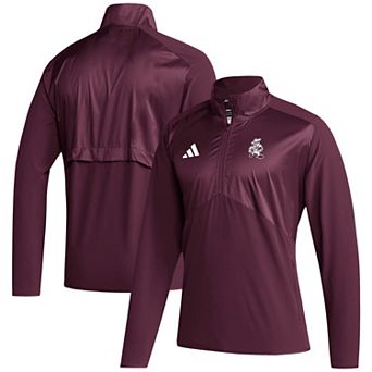 Men's adidas Maroon Texas A&M Aggies Ol' Sarge Sideline Woven Quarter-Zip Pullover Top