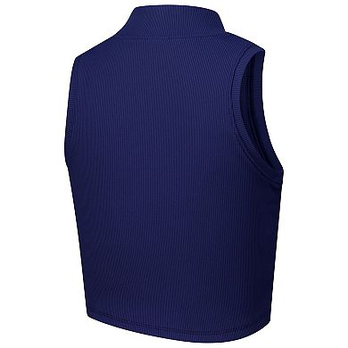 Women's ZooZatz Navy Michigan Wolverines Cropped Tank Top