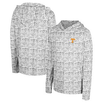 Youth Colosseum Black Tennessee Volunteers All-Over Print Long Sleeve Hoodie T-Shirt