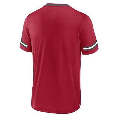 Men's Fanatics Red Tampa Bay Buccaneers Stripe Stacking T-Shirt