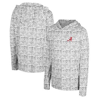 Youth Colosseum Black Alabama Crimson Tide All-Over Print Long Sleeve Hoodie T-Shirt