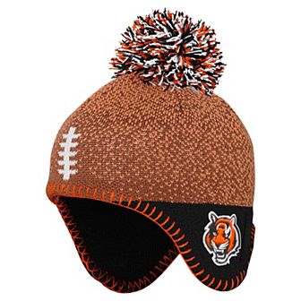 Preschool��Brown Cincinnati Bengals Football Head Knit Hat with Pom