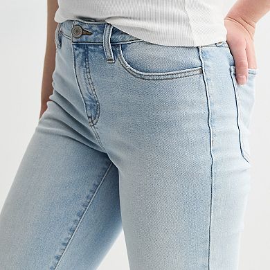 Juniors' SO® Mid Rise Slim Straight Jeans