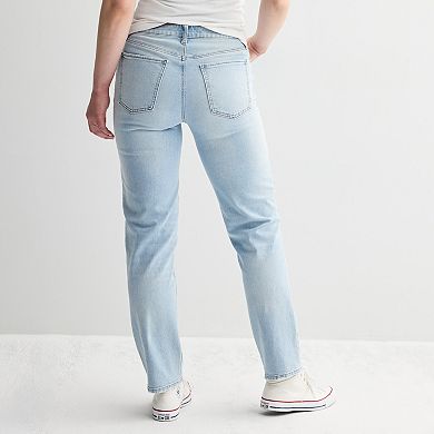 Juniors' SO® Mid Rise Slim Straight Jeans