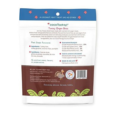 Cocotherapy Organ Bites! Turkey Organs + Pumpkin + Coconut - Raw Organ Meat Treat