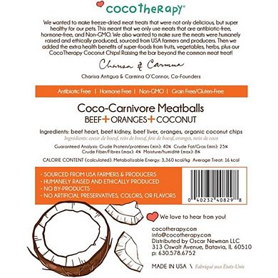 Coco-carnivore Meatballs Beef/orange/coconut, 2.5 Oz