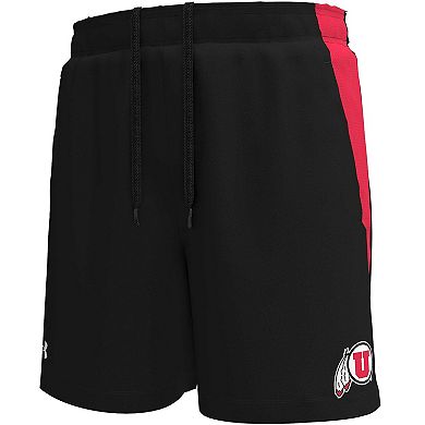 Men's Under Armour Black Utah Utes Tech Vent Performance Short