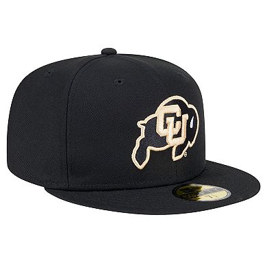 Men's New Era Black Colorado Buffaloes 59FIFTY Fitted Hat