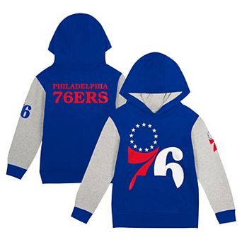 Toddler Royal Philadelphia 76ers Fair Catch��Fleece Pullover Hoodie