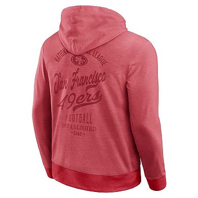 Men's Darius Rucker Collection by Fanatics Scarlet San Francisco 49ers Tonal Knit Pullover Hoodie