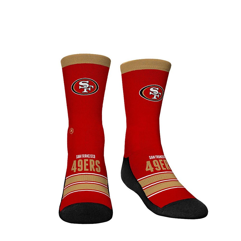 Youth Rock Em Socks San Francisco 49ers Gametime Stripe Crew Socks