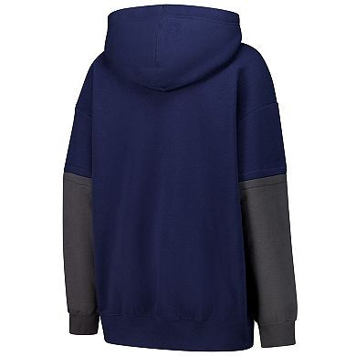 Women's Nike Navy Team USA Color Block Essential Pullover Hoodie