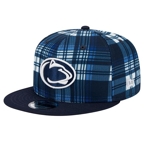 Men s New Era Navy Penn State Nittany Lions Plaid 9FIFTY Snapback Hat