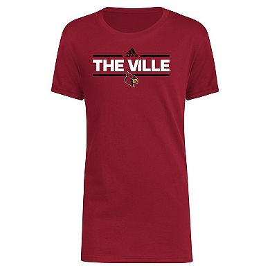 Youth adidas Red Louisville Cardinals Basic Dassler T-Shirt