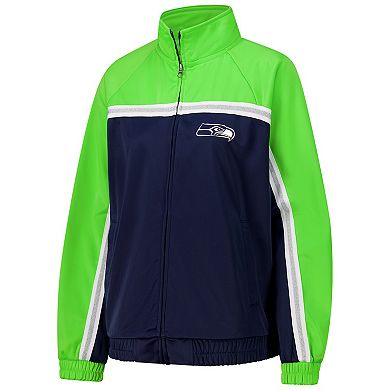 Women's G-III 4Her by Carl Banks College Navy Seattle Seahawks Post Game Full-Zip Track Jacket