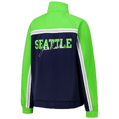 Women's G-III 4Her by Carl Banks College Navy Seattle Seahawks Post Game Full-Zip Track Jacket