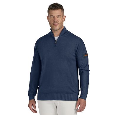 Men's J. Palmer Navy Chicago Bears Franchise Quarter-Zip Sweater