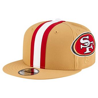 Men's New Era Gold San Francisco 49ers Helmet 9FIFTY Snapback Hat