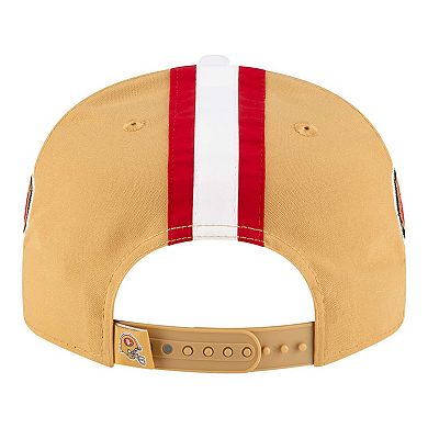 Men's New Era Gold San Francisco 49ers Helmet 9FIFTY Snapback Hat