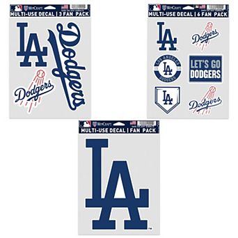 WinCraft Los Angeles Dodgers Three-Pack Fan Decal Set
