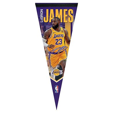 "WinCraft LeBron James Los Angeles Lakers 12"" x 30"" Premium Pennant"