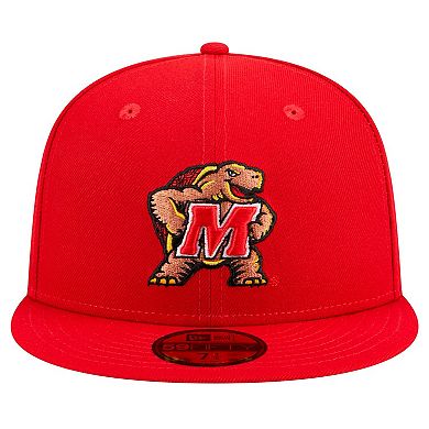 Men's New Era Red Maryland Terrapins 59FIFTY Fitted Hat