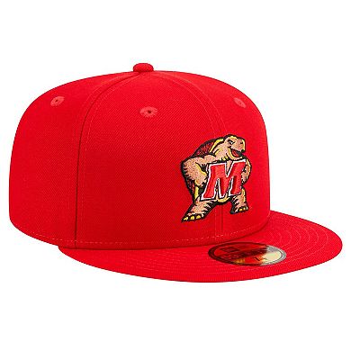 Men's New Era Red Maryland Terrapins 59FIFTY Fitted Hat