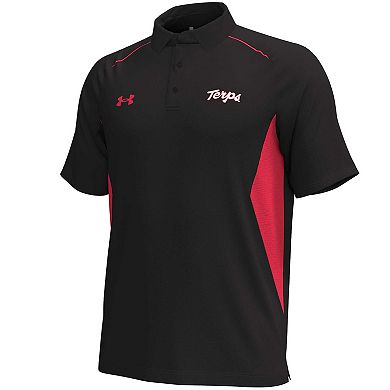 Men's Under Armour Black Maryland Terrapins Title Performance Polo