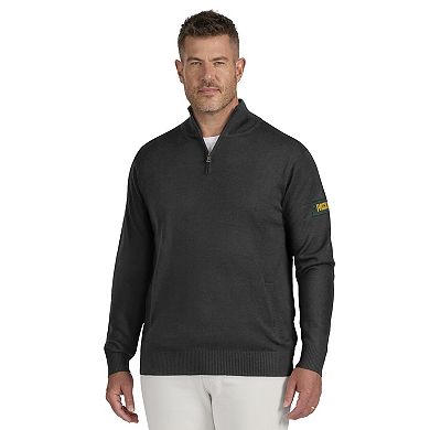 Men's J. Palmer Black Green Bay Packers Franchise Quarter-Zip Sweater