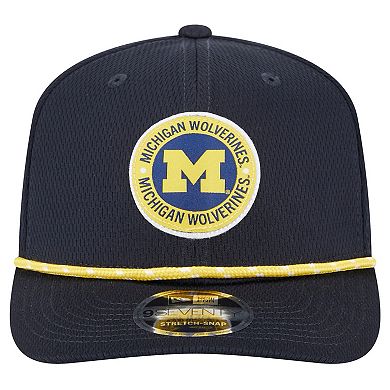 Men's New Era Navy Michigan Wolverines COOLERA 9SEVENTY Rope Stretch-Snap Hat