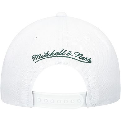 Youth Mitchell & Ness White Boston Bruins After Shock Snapback Hat