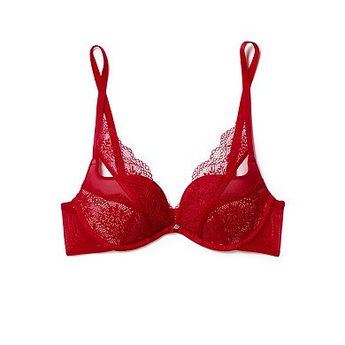 Sylvia Women's Push Up Plunge Bra