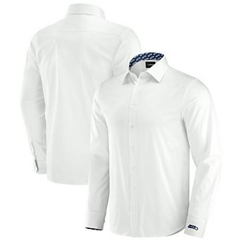 Men's J. Palmer White Seattle Seahawks Man-In-Motion Long Sleeve Button-Up Dress Shirt