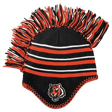Preschool Black Cincinnati Bengals Mohawk Stripe Knit Hat