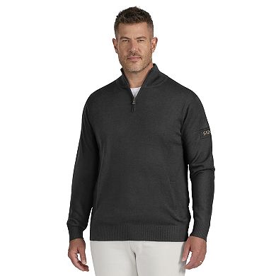 Men's J. Palmer Black New Orleans Saints Franchise Quarter-Zip Sweater