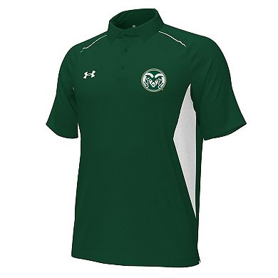 Men's Under Armour Green Colorado State Rams Sideline Title Performance Polo