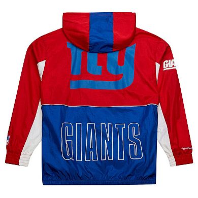 Men's Mitchell & Ness White New York Giants Big Shot Premium Full-Zip Windbreaker
