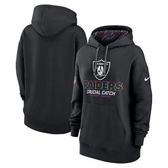 Women's Nike Black Las Vegas Raiders 2024 NFL Crucial Catch Club Pullover Hoodie