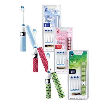 Family Bundle: Pursonic Portable Electric Toothbrush 3-Pack (Blue, Green, Pink)