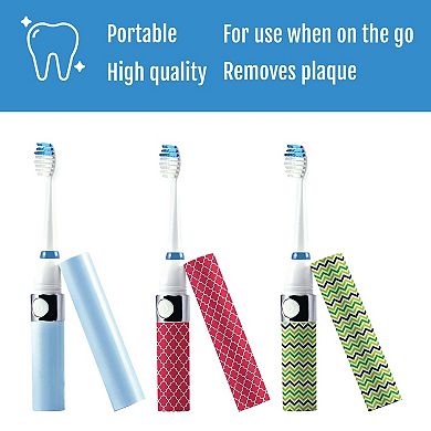 Family Bundle: Pursonic Portable Electric Toothbrush 3-Pack (Blue, Green, Pink)