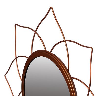 Pack of 2 Flower Shape Rose Gold Mirror