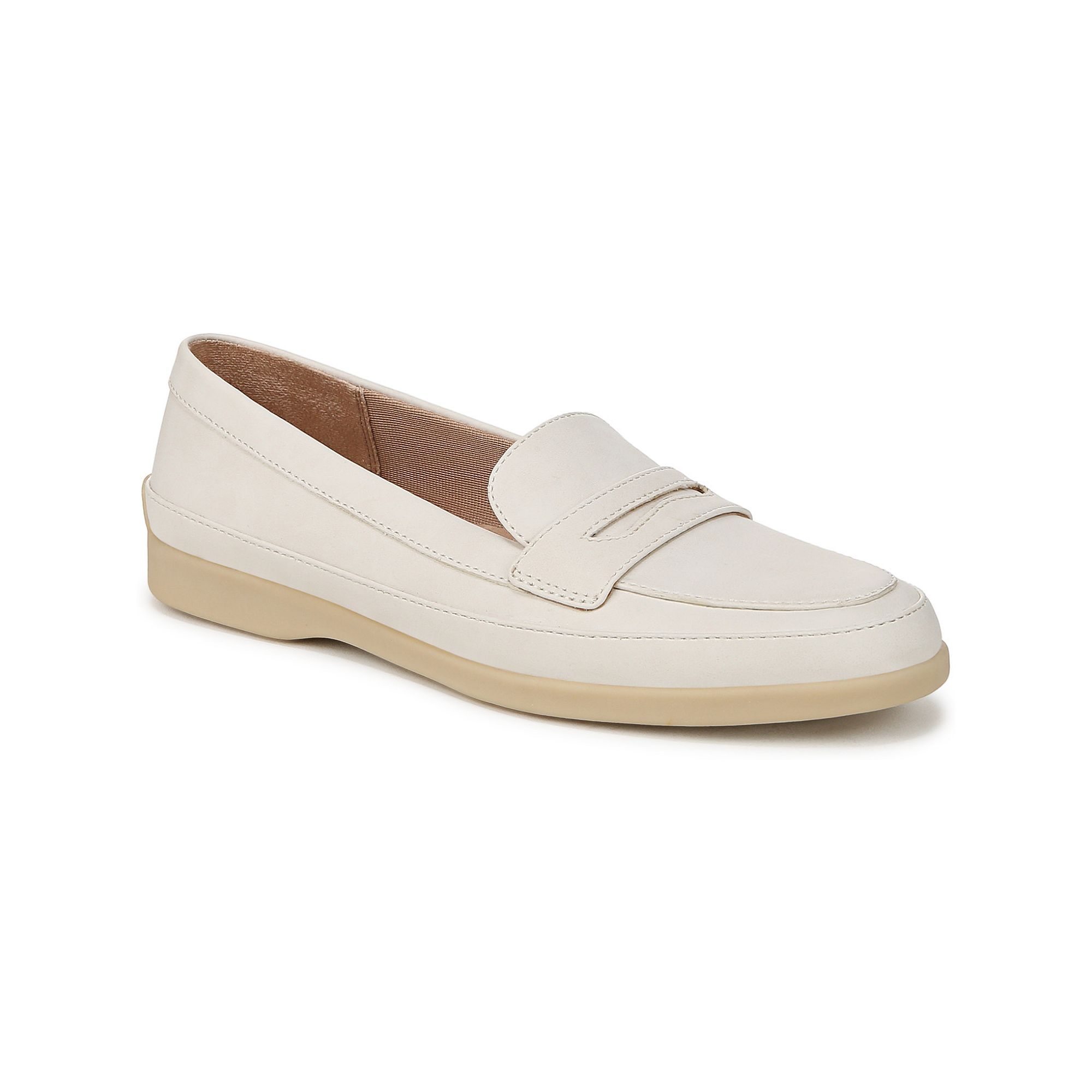 LifeStride Malta Womens Slip-on Loafer, Size: 6 Wide, Cloud White