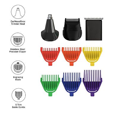 Mario Lopez Rechargeable Men's Grooming Set - Complete Hair, Beard, Nose, And Ear Grooming Kit