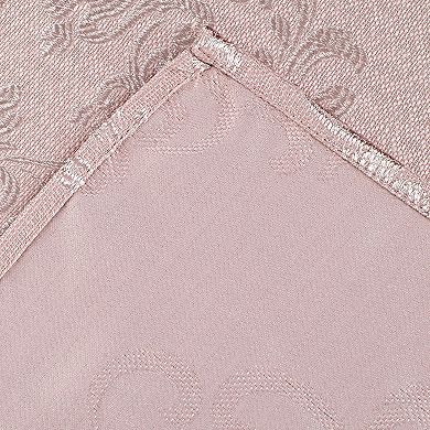 Dainty Home Carly Intricate Damask Embossed Geometric Weave Cotton Feel Textured Shower Curtain