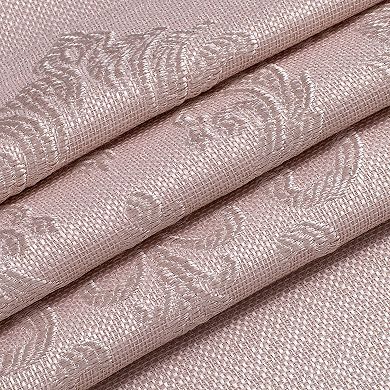 Dainty Home Carly Intricate Damask Embossed Geometric Weave Cotton Feel Textured Shower Curtain