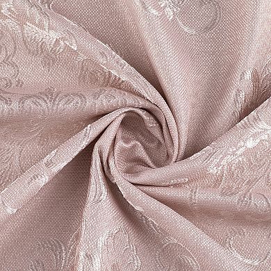 Dainty Home Carly Intricate Damask Embossed Geometric Weave Cotton Feel Textured Shower Curtain