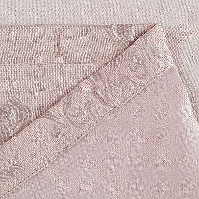 Dainty Home Carly Intricate Damask Embossed Geometric Weave Cotton Feel Textured Shower Curtain